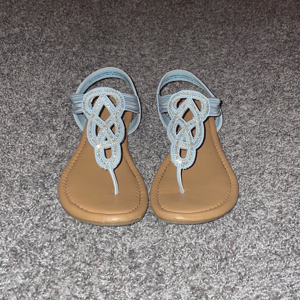 Sparkly blue sandals
